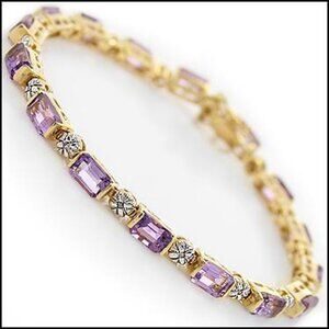 Amethyst and Diamond Bracelet